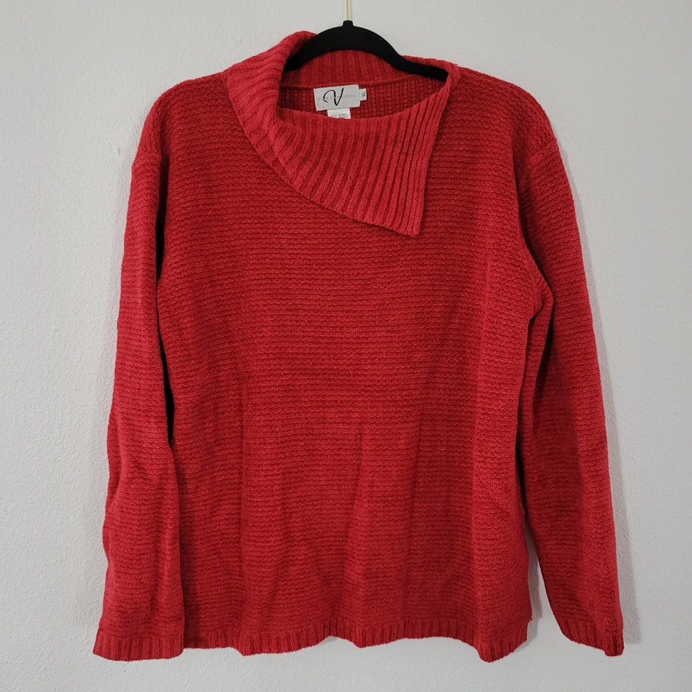 Variations Long Sleeve Pullover Split Neck Sweater